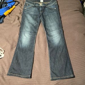 Hudson dark blue, signature mid rise bootcut